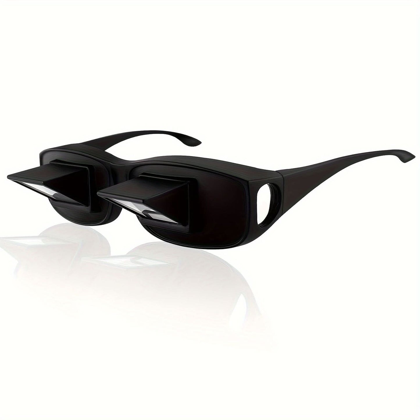KROKODIL Rectangular Lazy Glasses - HD Prism Clear Lens for Reading & TV