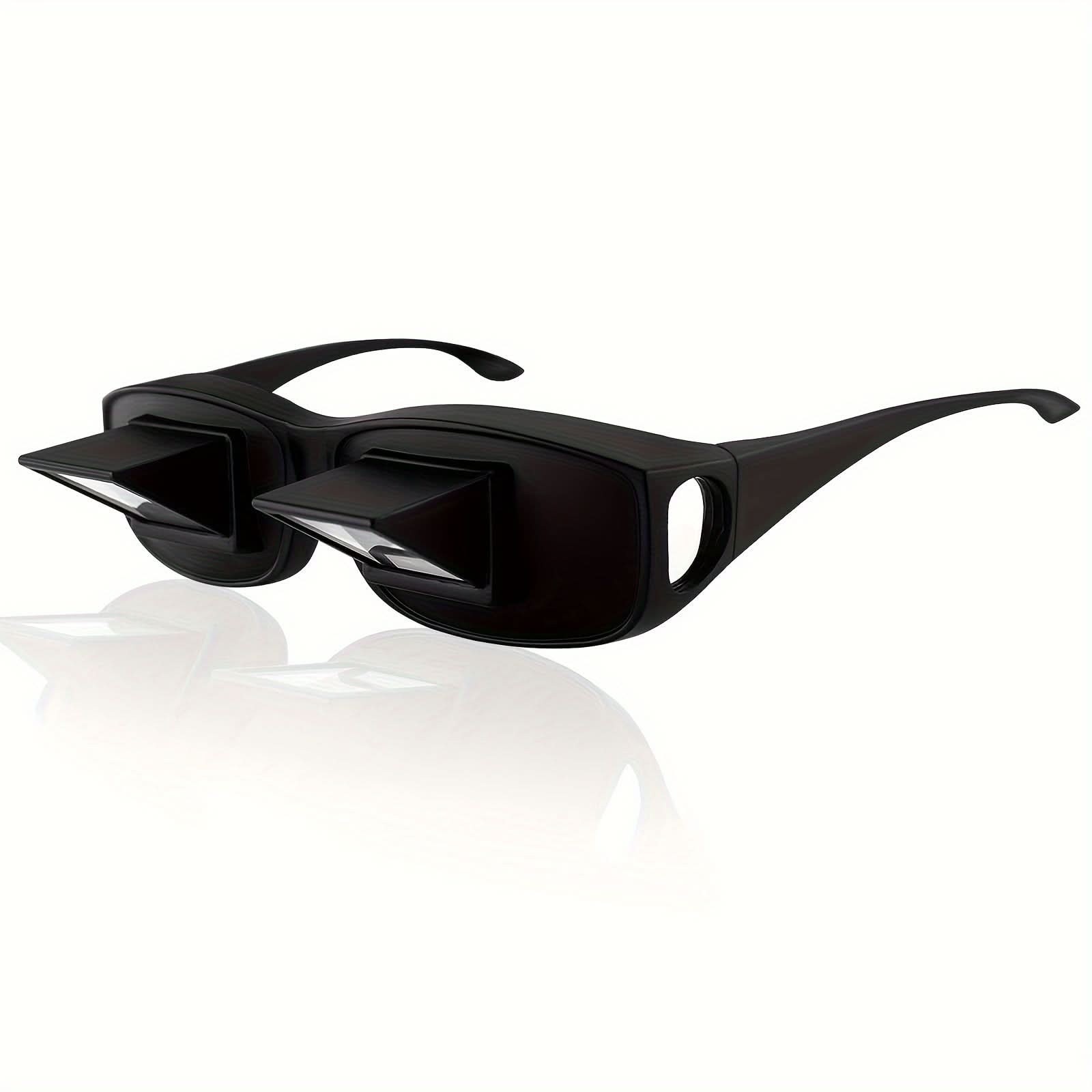 KROKODIL Rectangular Lazy Glasses - HD Prism Clear Lens for Reading & TV