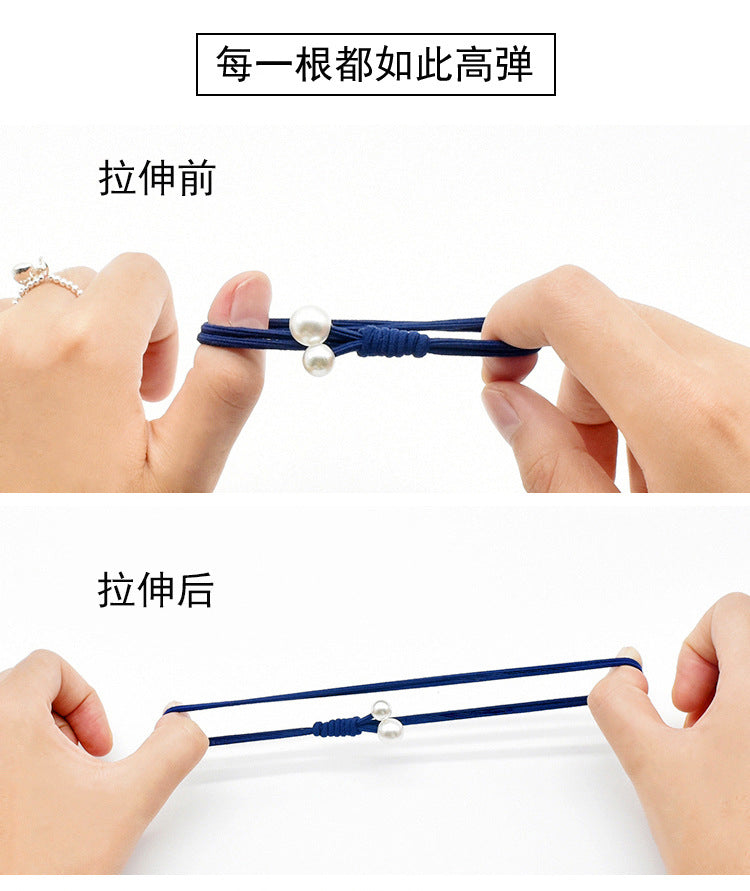 12-Piece Korean Style Elastic Hair Ties – Sweet Rubber Band Set for Ponytails