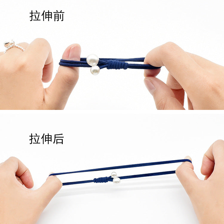 12-Piece Korean Style Elastic Hair Ties – Sweet Rubber Band Set for Ponytails