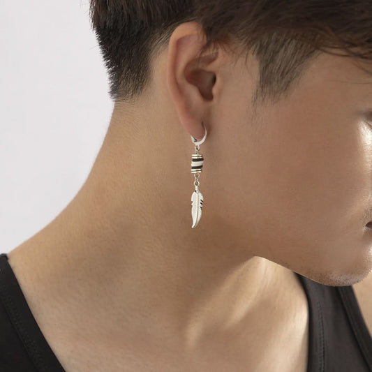 Feather Leaf Punk Stud Earrings