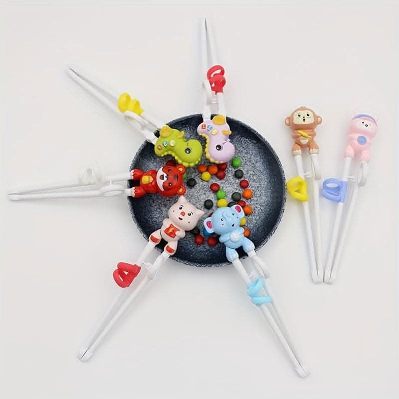 Dinosaur-Shaped Training Chopsticks For Kids - Reusable, Easy-Grip Learning Helpers For Ages 3-6