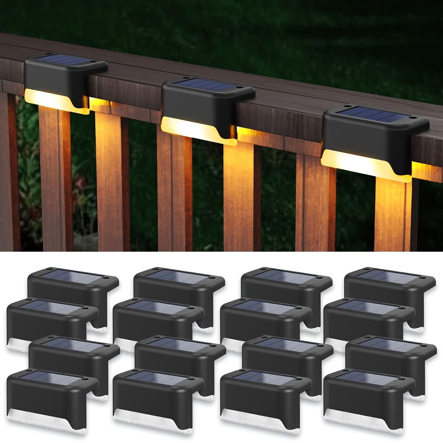 4 Pcs Solar Powered Outdoor Garden Lights - Waterproof LED