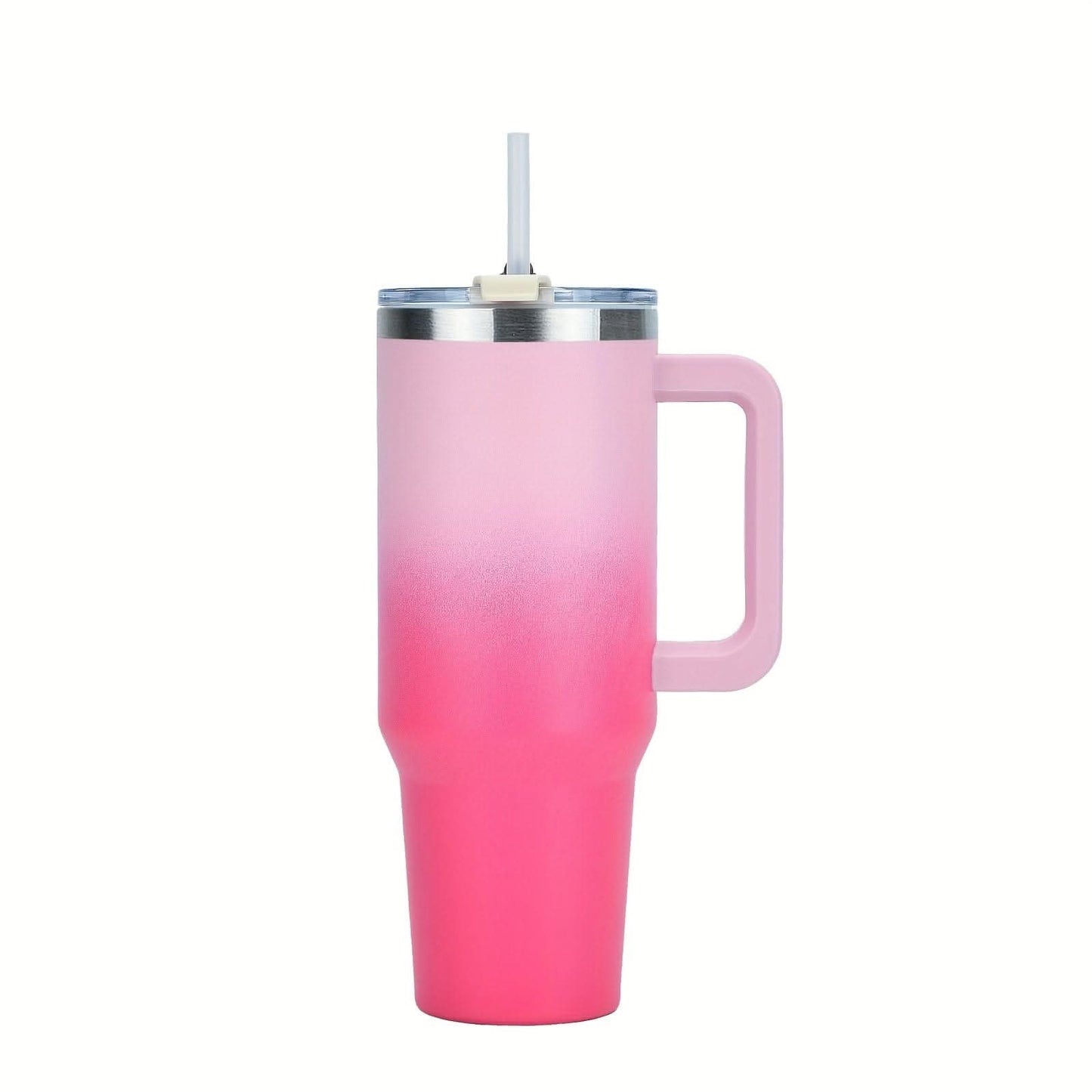 Stainless Steel Tumbler with Handle & Straw