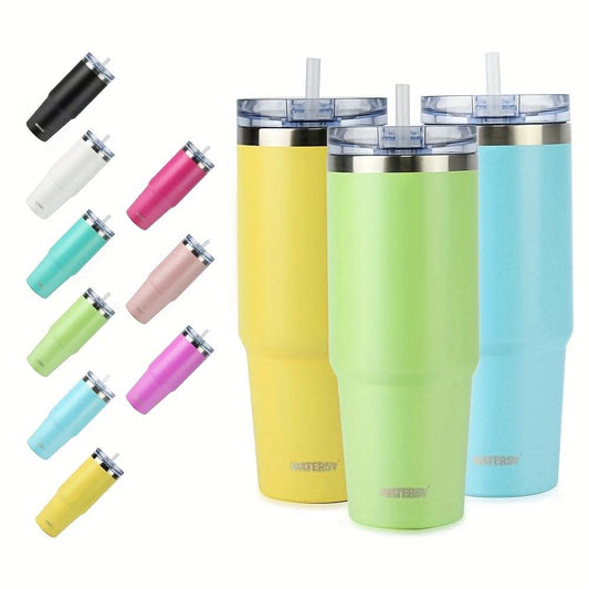 30oz Stainless Steel Tumbler with Straw