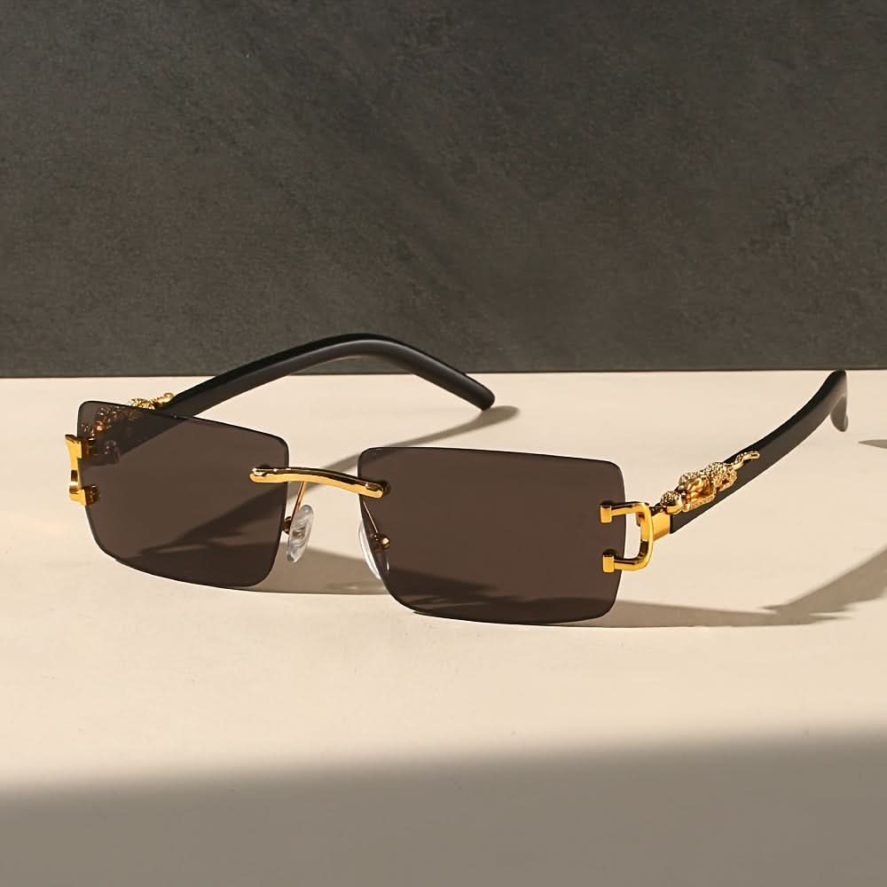 Timeless Retro Square Metal Rimless Glasses – Chic & Versatile Eyewear