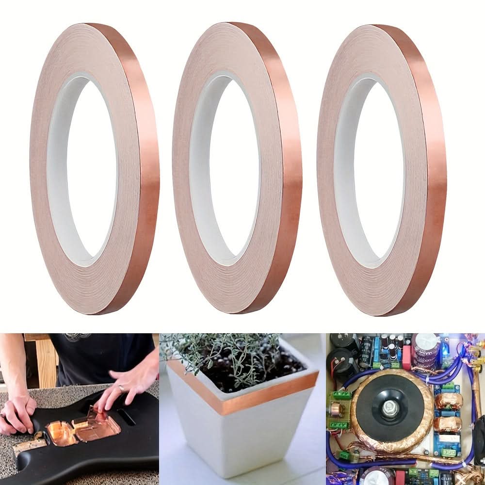 3-Pack 6mm Copper Foil Tape for EMI Shielding