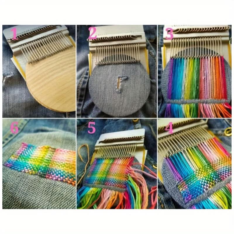 Mini Wooden Weaving Loom – DIY Fabric Craft Tool for Handmade Pet Clothing
