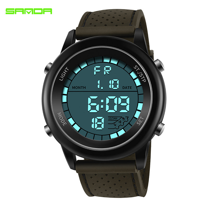 Sanda Sports Digital Watch for Teens – Waterproof Luminous Student Electronic Watch