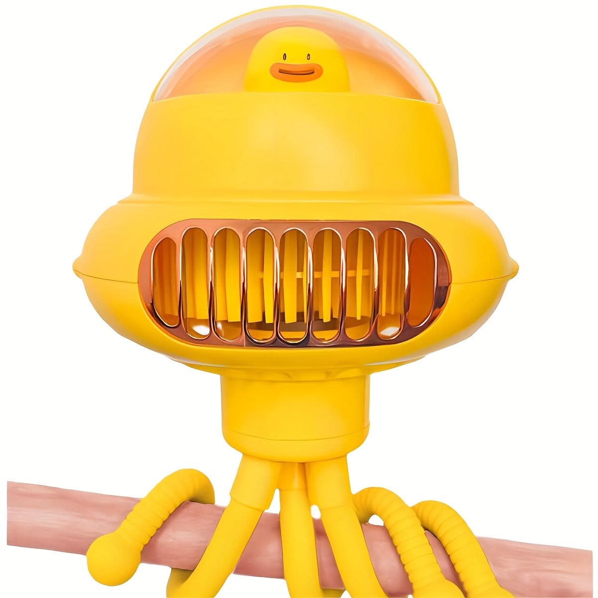 Cartoon Octopus Clip-On Fan – USB Rechargeable