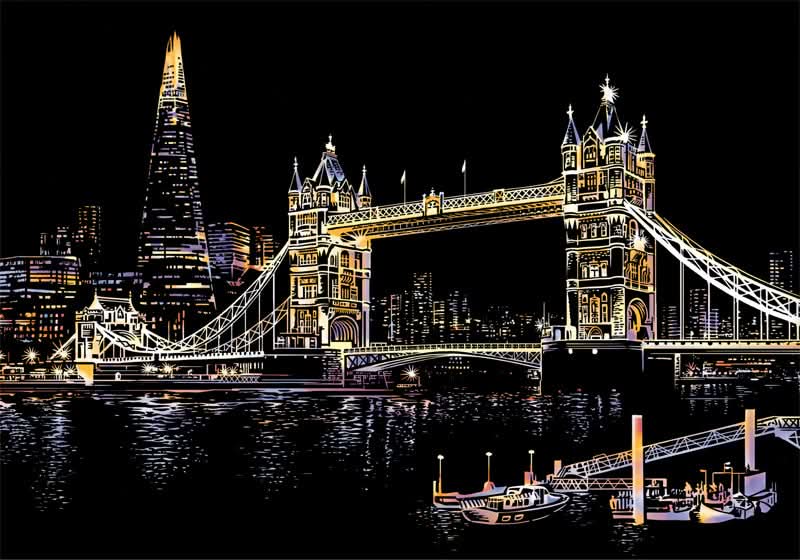 DIY Cityscape Scratch Art Kit