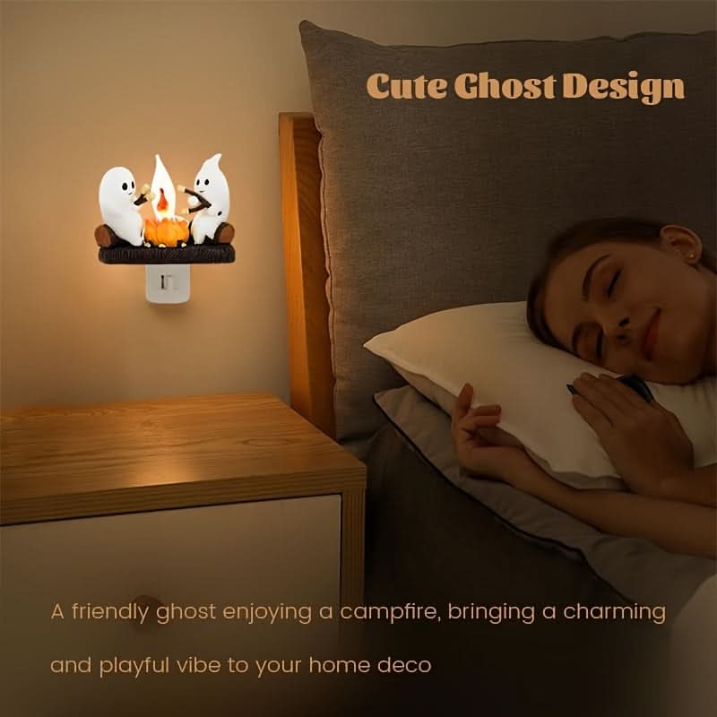 Ghost Campfire Flickering Night Light - 3D LED Faux Campfire