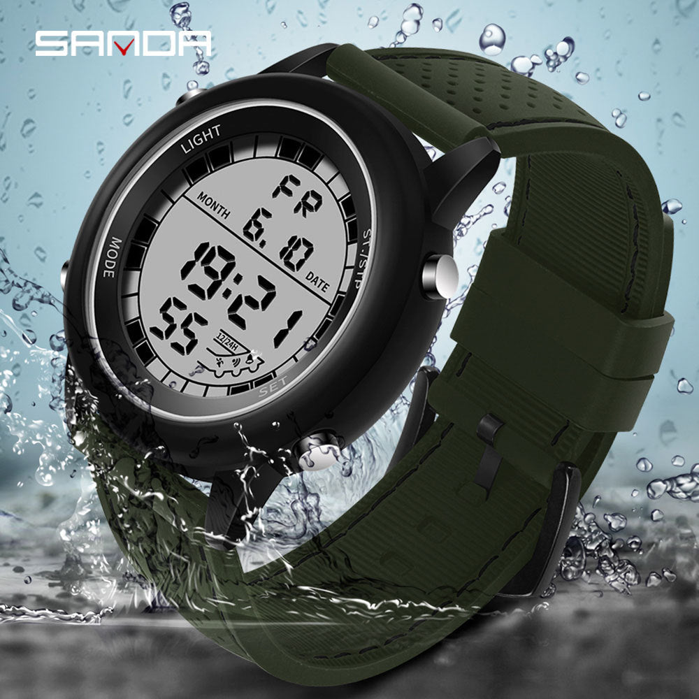 Sanda Sports Digital Watch for Teens – Waterproof Luminous Student Electronic Watch