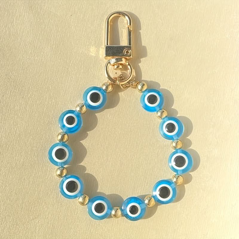 Beaded Evil Eye Phone Lanyard Wristlet Charm