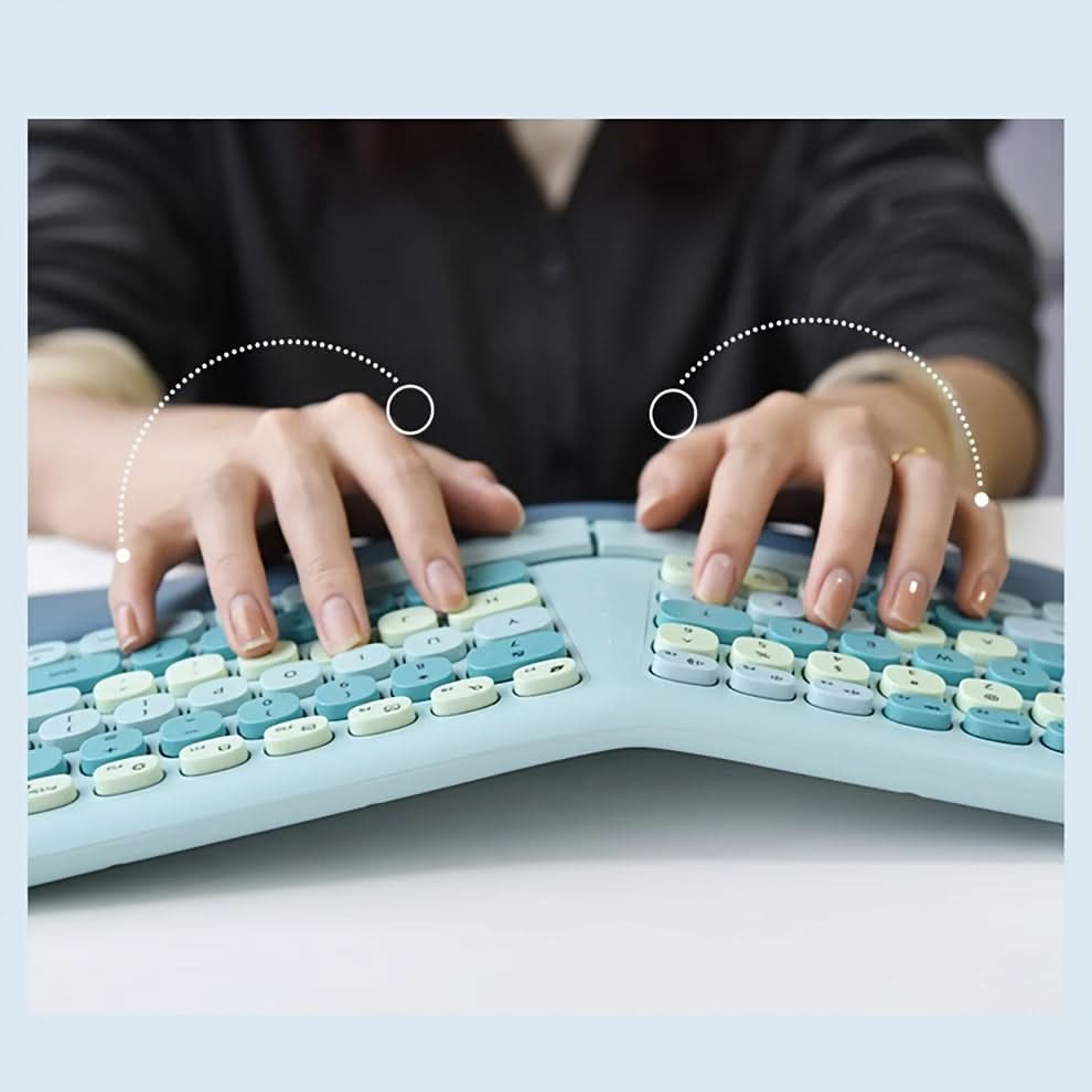 Ergonomic Wireless Keyboard & Mouse Set - 2.4G Wireless