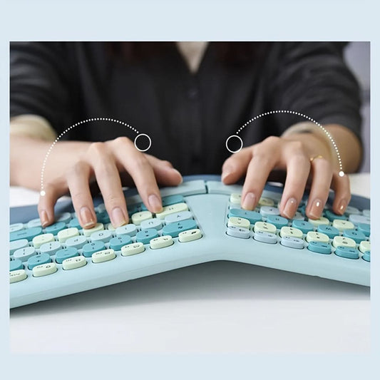 Ergonomic Wireless Keyboard & Mouse Set - 2.4G Wireless