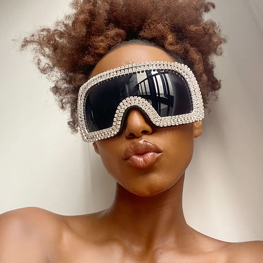 Oversized Rhinestone Sunglasses for Bold Style