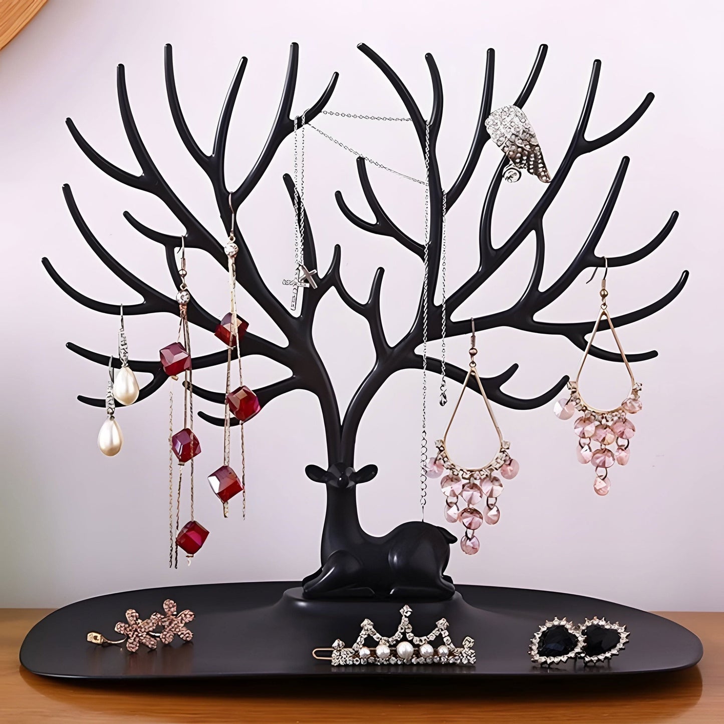 Vintage Deer Branch Jewelry Organizer – Elegant Display Stand