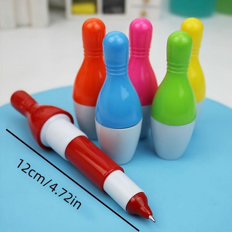 6-Pack Bowling Pin Retractable Ballpoint Pens – Medium Point