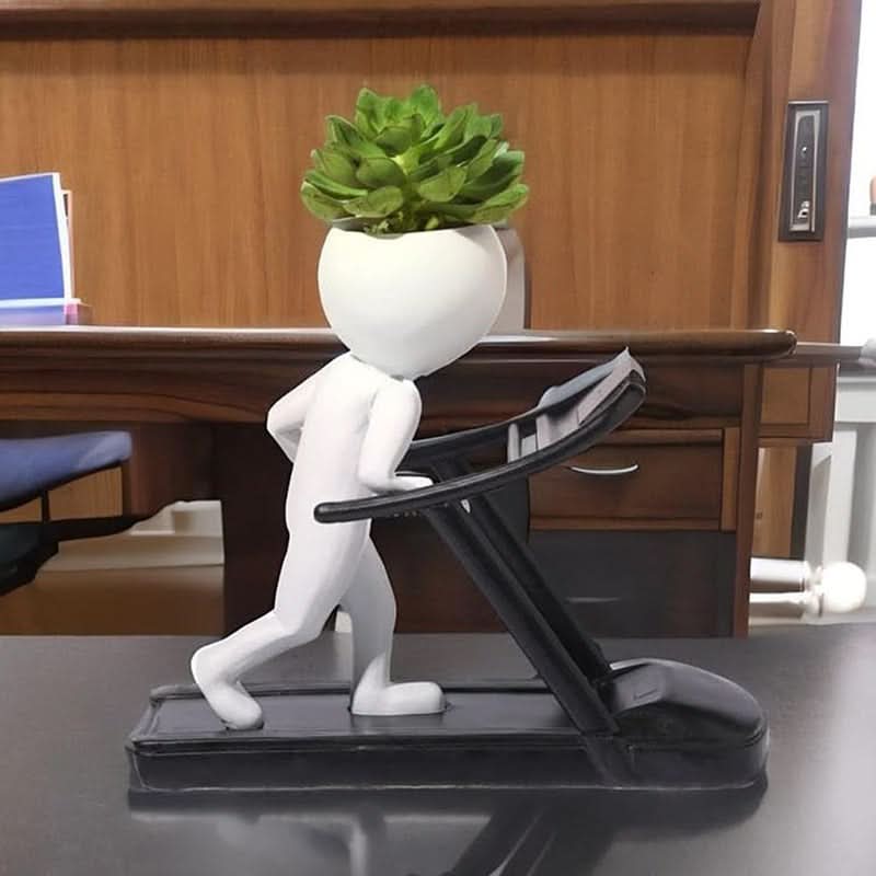Resin Sports Figurine Planter – Unique Mini Succulent Pot