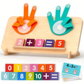 Wooden Math Board Counting Toy – Educational Number & Finger Counting Blocks for Kids