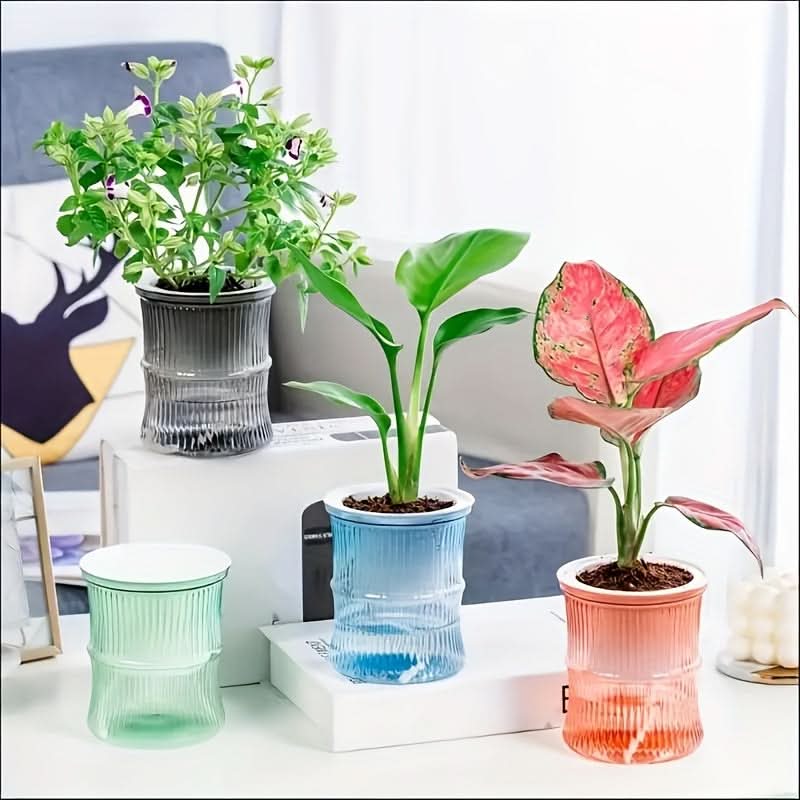 Self-Watering Bamboo Flower Pot
