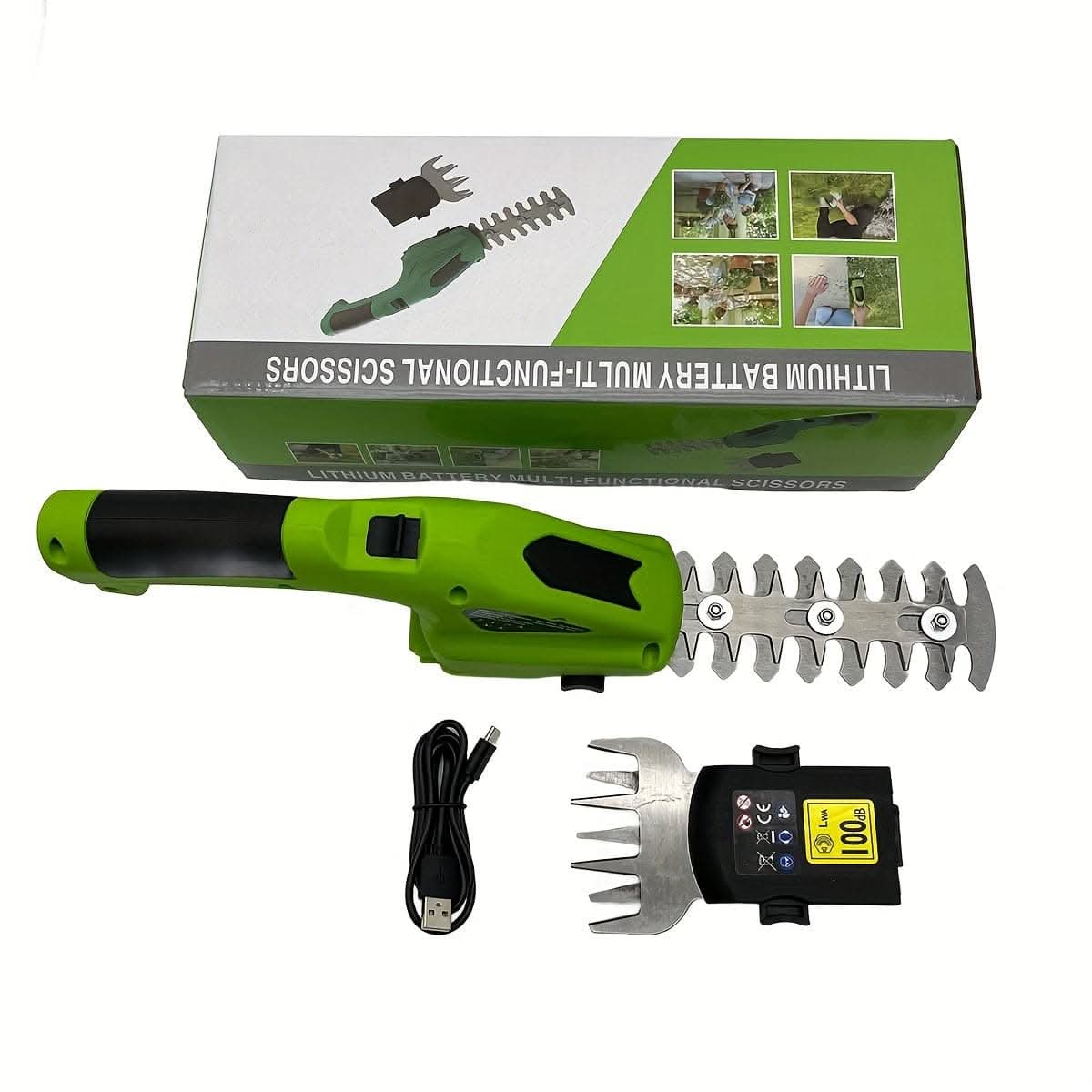 7.2V 2-in-1 Electric Handheld Hedge Trimmer & Pruning Shears
