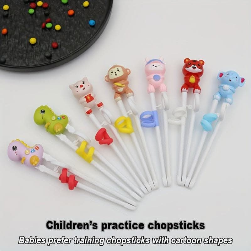 Dinosaur-Shaped Training Chopsticks For Kids - Reusable, Easy-Grip Learning Helpers For Ages 3-6