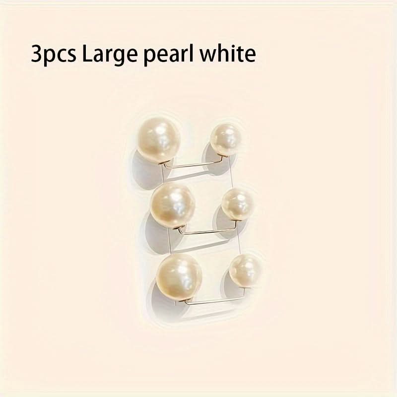 Elegant Pearl-Backed Clothespins in White - Chic Sewing Accessory