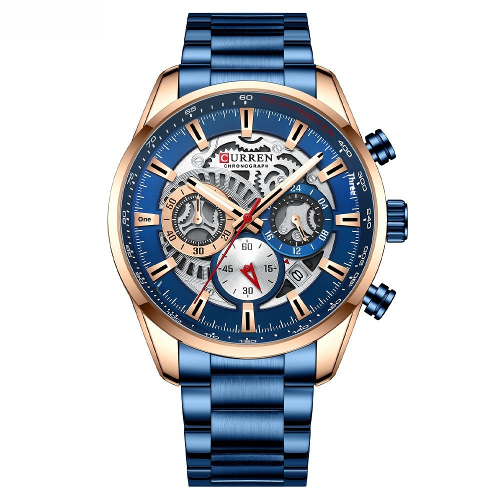 Curren 8391 Chronograph Six-Hand Quartz Watch for men