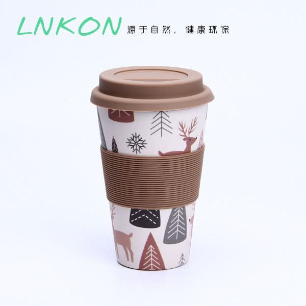 Bamboo Fiber Coffee Mug – Eco-Friendly Plant-Based Cup (400ml)