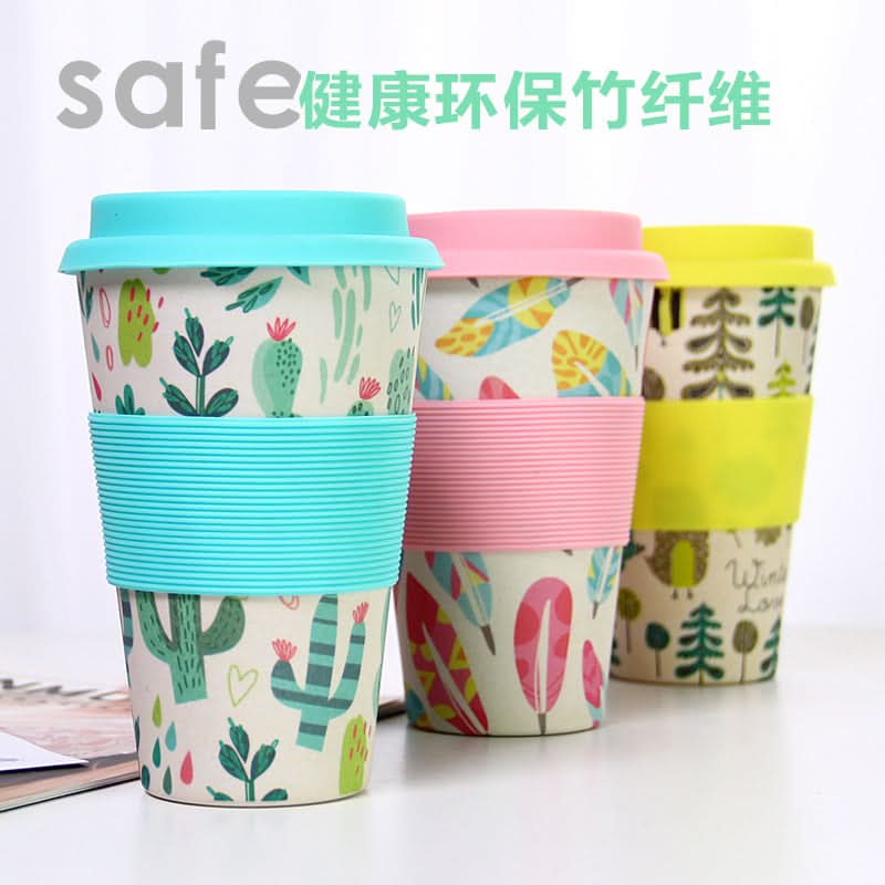 Bamboo Fiber Coffee Mug – Eco-Friendly Plant-Based Cup (400ml)