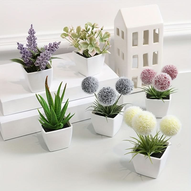6pcs Vibrant Artificial Flower Set – Realistic Decor for Home & Office