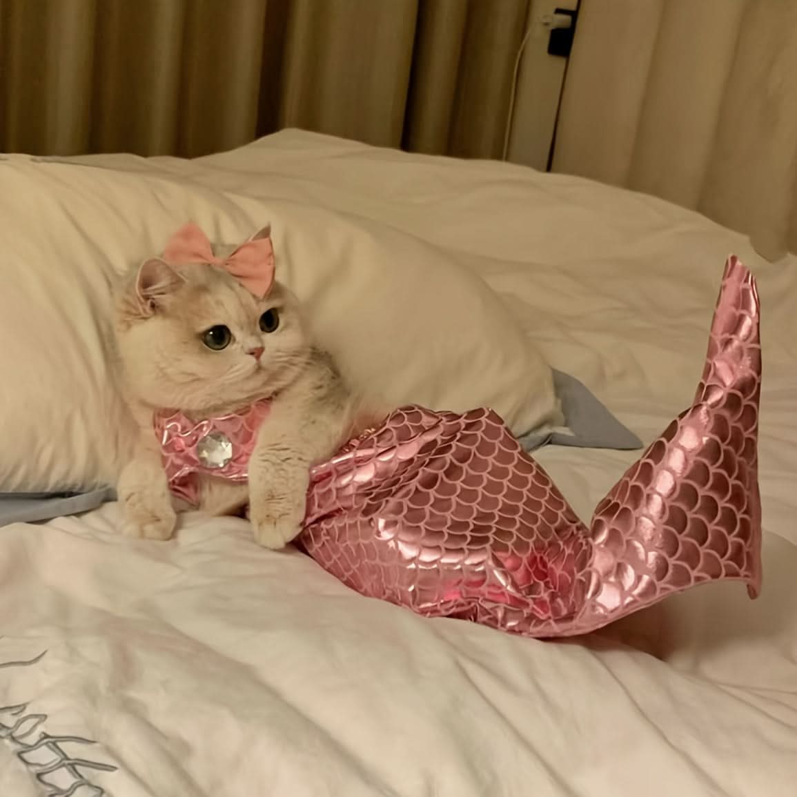 Adorable Cat Mermaid Costume for Small Pets