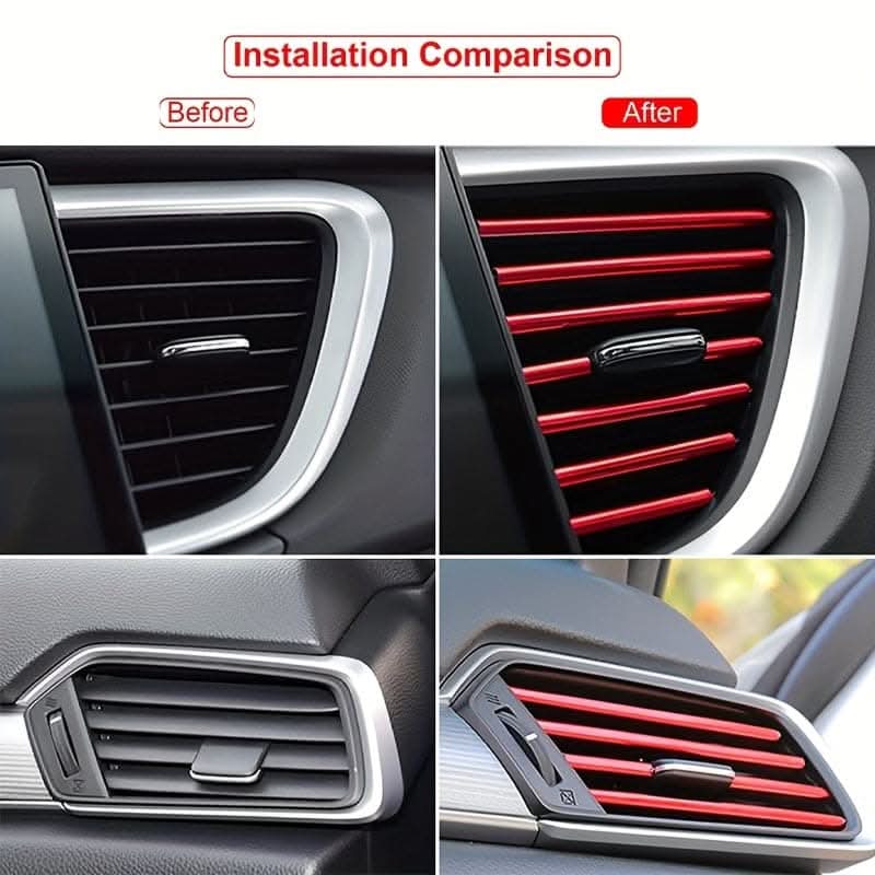 10-pcs. Car Air Vent Trim Strips – Outlet Molding for Interior Decoration