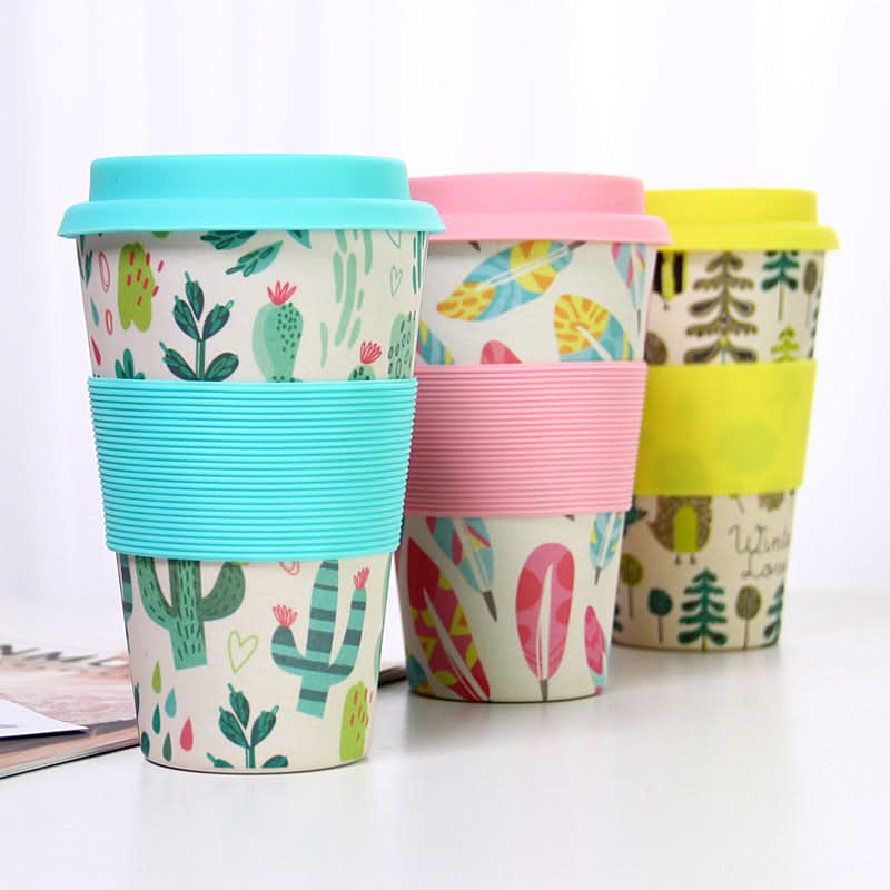 Bamboo Fiber Coffee Mug – Eco-Friendly Plant-Based Cup (400ml)