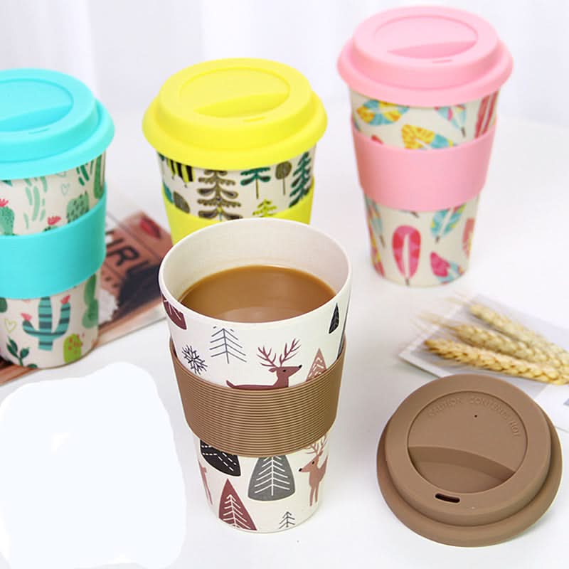 Bamboo Fiber Coffee Mug – Eco-Friendly Plant-Based Cup (400ml)