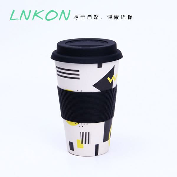 Bamboo Fiber Coffee Mug – Eco-Friendly Plant-Based Cup (400ml)