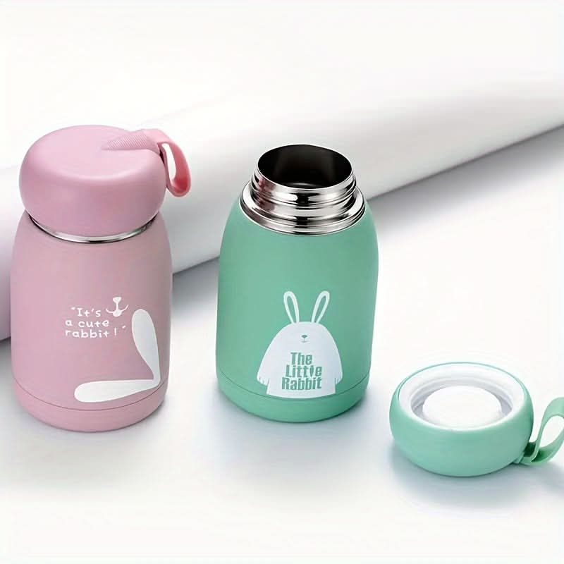 Cute Insulated Stainless Steel Water Bottle – Rabbit Belly Design