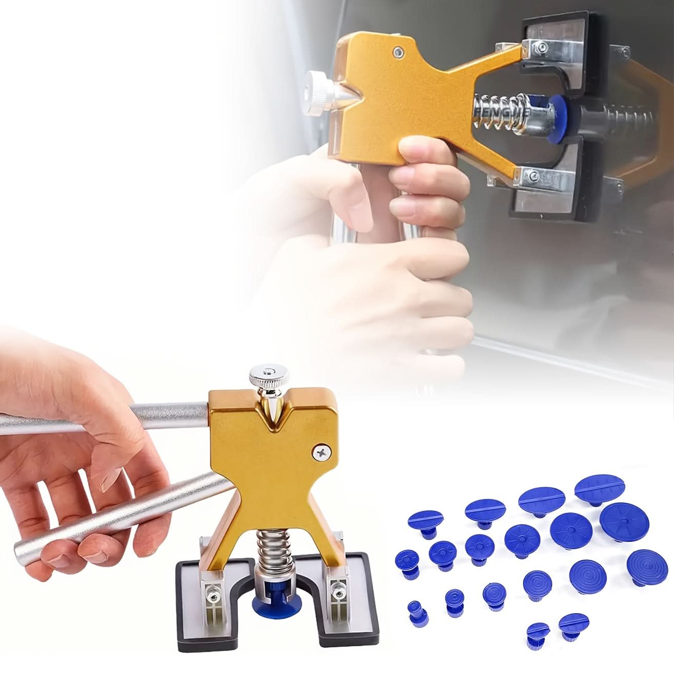 Stainless Steel Paintless Dent Puller Tool – Manual Repair Kit
