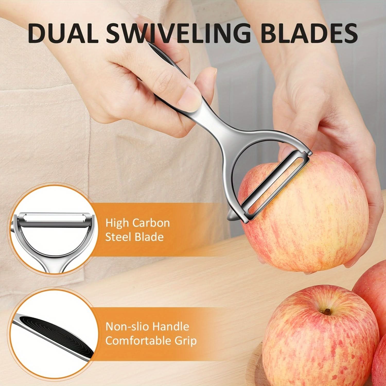 Pack of 2 Stainless Steel Vegetable Peelers