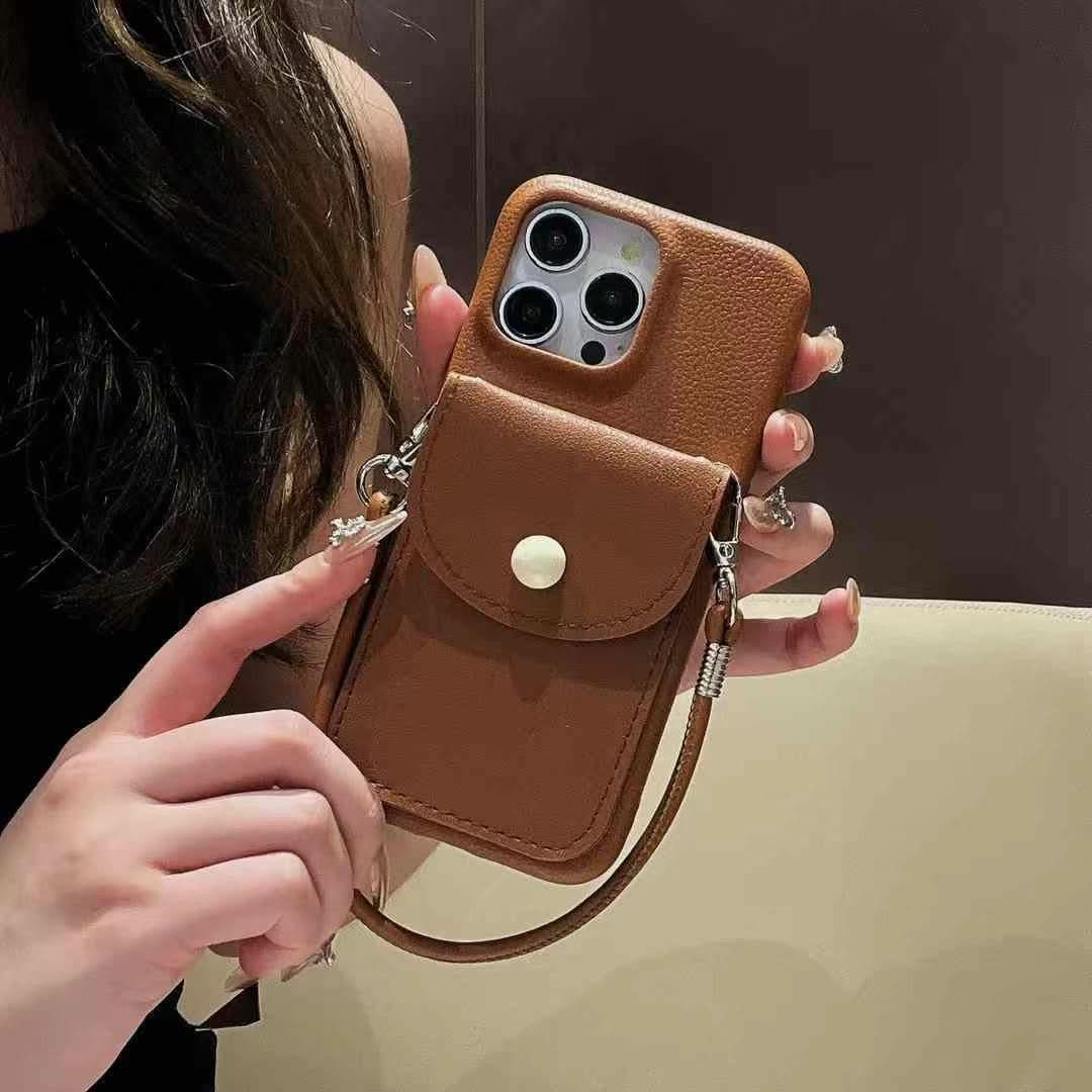 Faux Leather Card Holder Phone Case