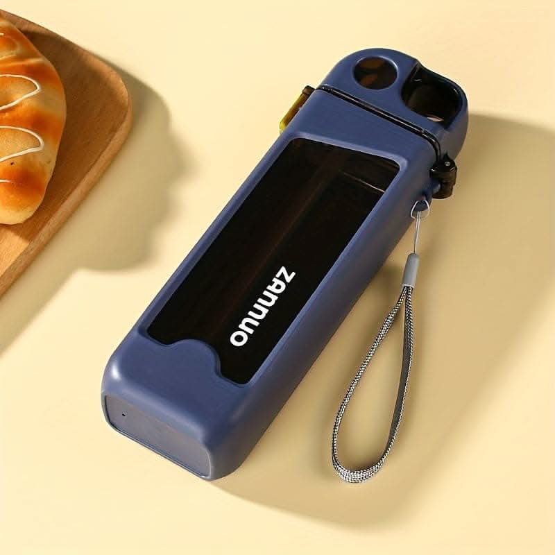 12oz Leakproof Square Water Bottle with Straw