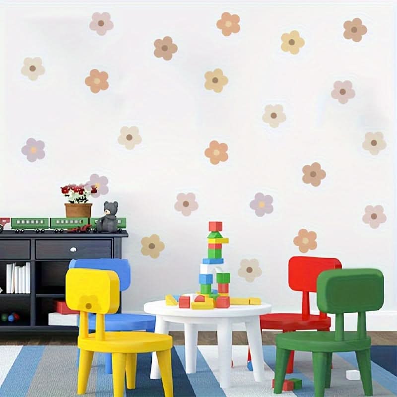 Boho Flower Wall Stickers, Peel & Stick Decals