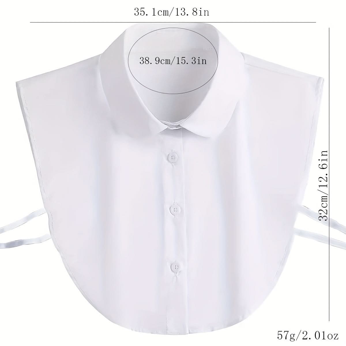Women's Minimalist Detachable Half-Shirt Collar