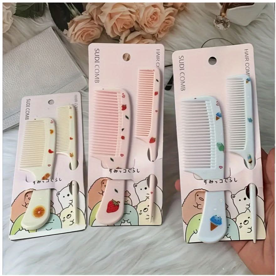 2PCS Cartoon Kids Anti-Static Hair Combs