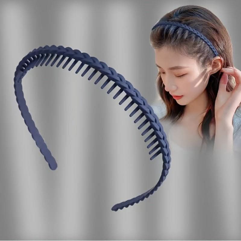 Solid Color Non-Slip Braided Head Band – Trendy Hair Hoop