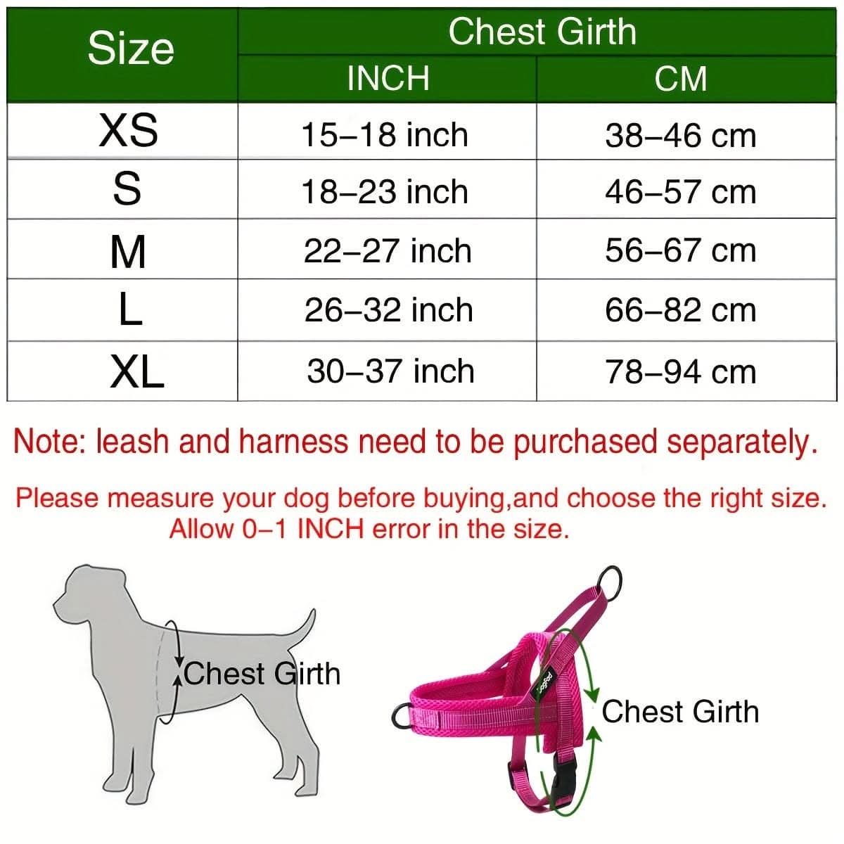 Reflective No-Pull Adjustable Dog Harness for All Sizes