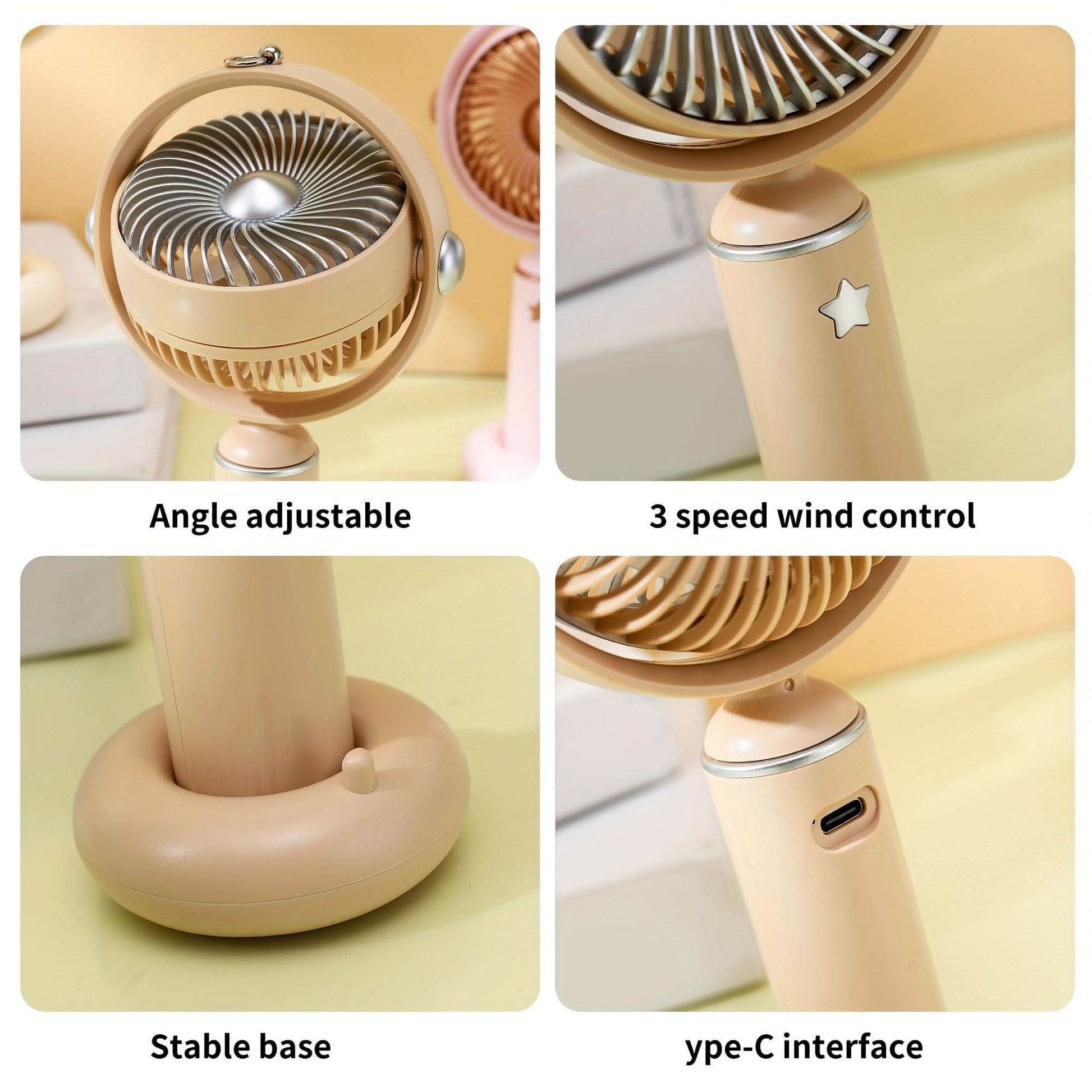 Chic USB Rechargeable Mini Handheld Fan