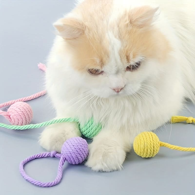 4pcs Rolling Ball Cat Toy with Bell